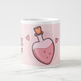 Bedårande Rosa Alla Hjärtans Dag Cupid Kärlek Fört Jumbo Mugg
