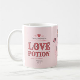 Bedårande Rosa Alla Hjärtans Dag Cupid Kärlek Fört Kaffemugg