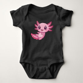 Bedårande Rosa Axolotl Baby Bodysuit T Shirt