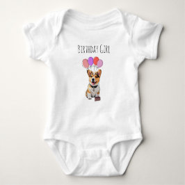 Bedårande Rosa Corgi Födelsedags Tjej T Shirt
