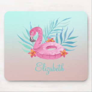Bedårande Rosa Flamingo Palmblad Glasunderlägg Musmatta
