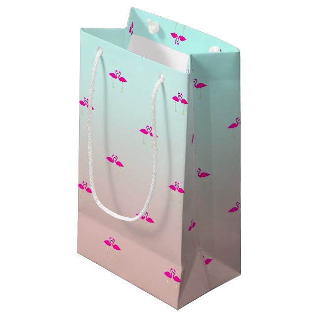 Bedårande Rosa Flamingos Förälskade (Framsidan Vinklad)