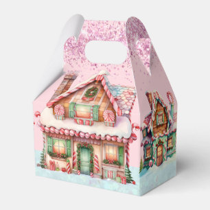 Bedårande Rosa Pastellhus av Pepparkaka Presentaskar