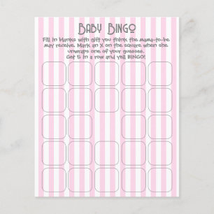 Bedårande Rosa Randigt Bingo Spel