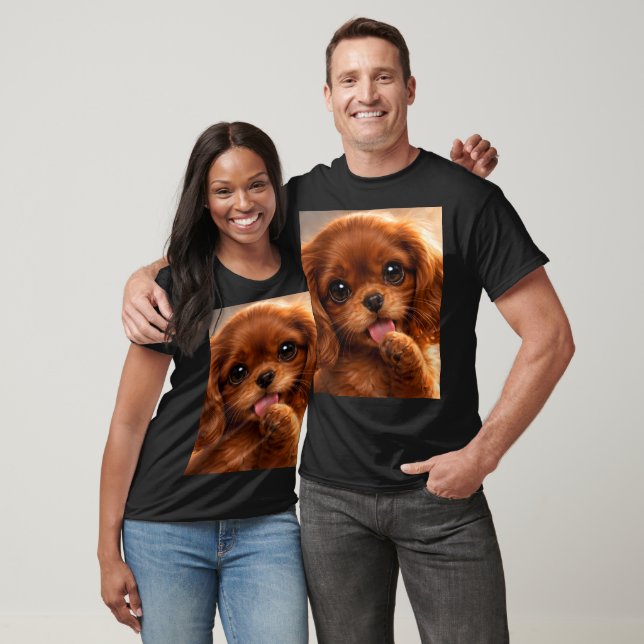 Bedårande Ruby Cavalier Spaniel T Shirt (Unisex)