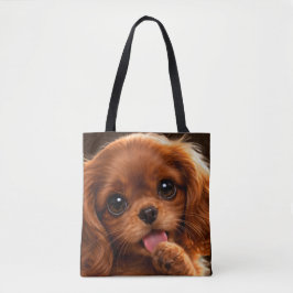 Bedårande Ruby Cavalier Spaniel Tygkasse