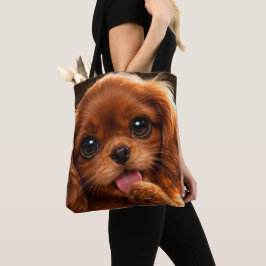 Bedårande Ruby Cavalier Spaniel Tygkasse