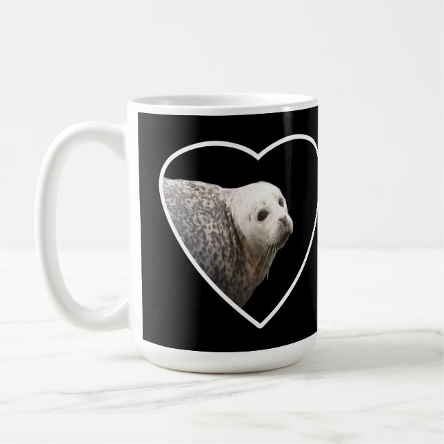 Bedårande sälVilo strandlinje Havslevande djur Kon Kaffemugg (Vänster)