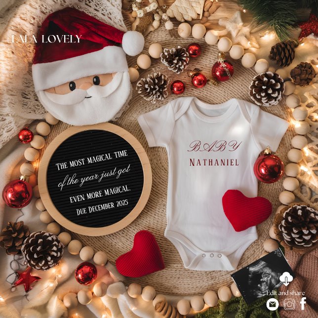 Bedårande Santa jul bebis tillkännagivande (Skapare uppladdad)