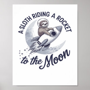 Bedårande Sengångare Astronaut Ridande Poster