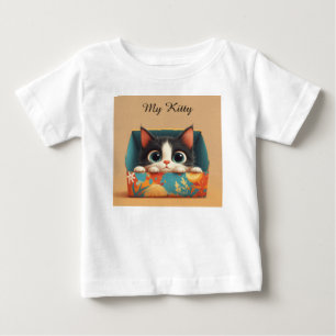 Bedårande serie-kattunge med stora ögon t shirt
