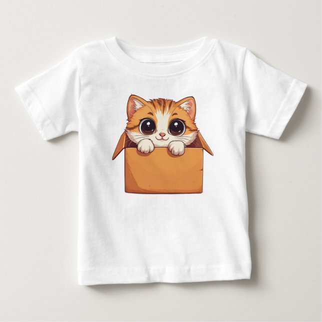 Bedårande serie-kattunge med stora ögon t shirt (Framsida)