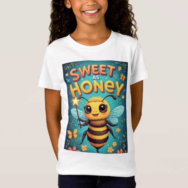Bedårande seriebi söt som honung t shirt (Framsida)