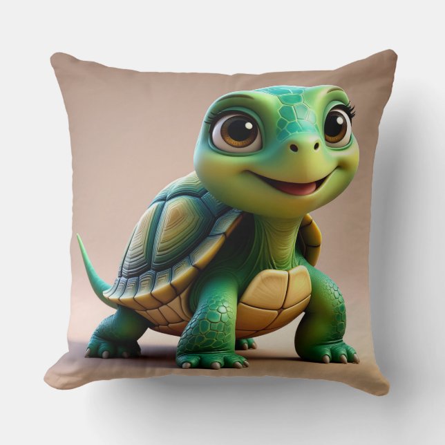 Bedårande seriefigur av sköldpadda kudde (Framsida)