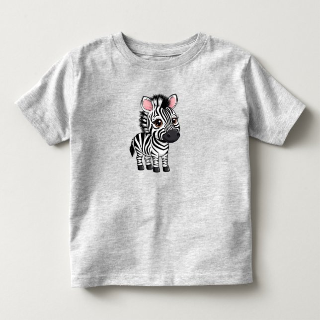 Bedårande seriefigur av zebra t shirt (Framsida)