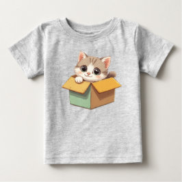 Bedårande seriefigur kattunge med stora ögon t shirt