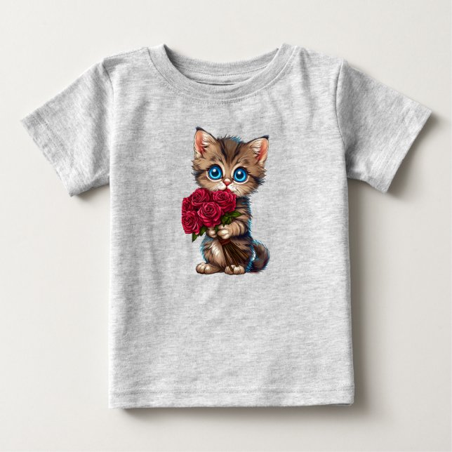 Bedårande seriefigur kattunge t shirt (Framsida)