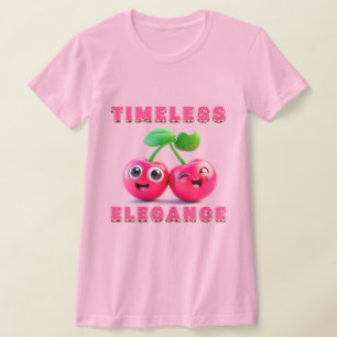 Bedårande seriefigur stil glad körsbär t shirt