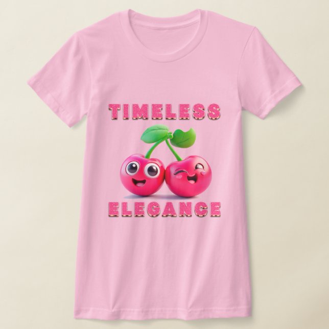 Bedårande seriefigur stil glad körsbär  t shirt (Laydown)