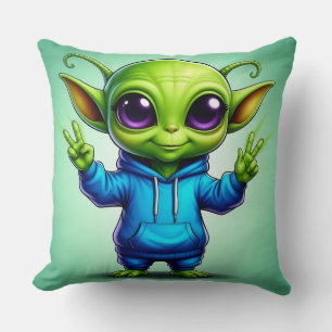 Bedårande seriefigur utomjording kudde