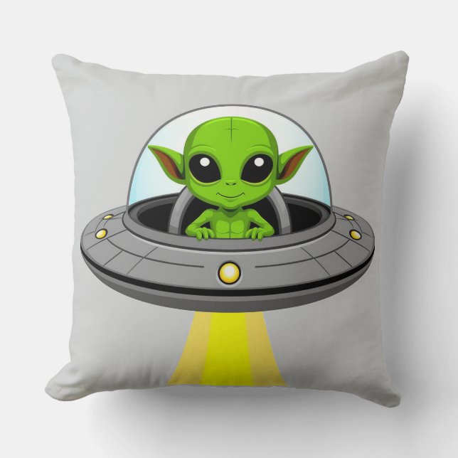 Bedårande seriefigur utomjording kudde (Framsida)