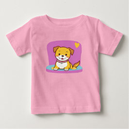 Bedårande serietecknad hund med glad uttryck t shirt