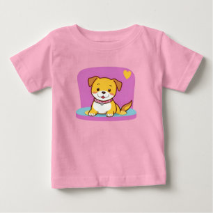 Bedårande serietecknad hund med glad uttryck t shirt