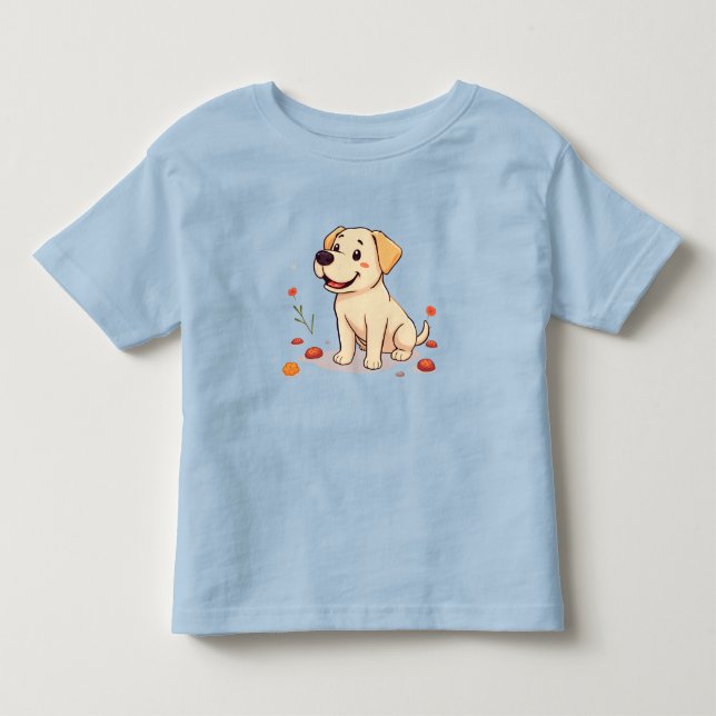 Bedårande serietecknad labradorvalp t shirt (Framsida)
