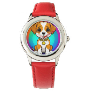 Bedårande serietecknad valp armbandsur