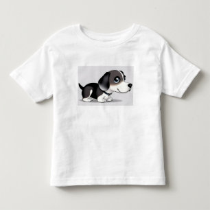 Bedårande serietecknad valp med klara ögon t shirt