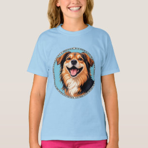 Bedårande serietecknad valp med klara ögon t shirt