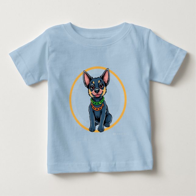 Bedårande serietecknad valp t shirt (Framsida)