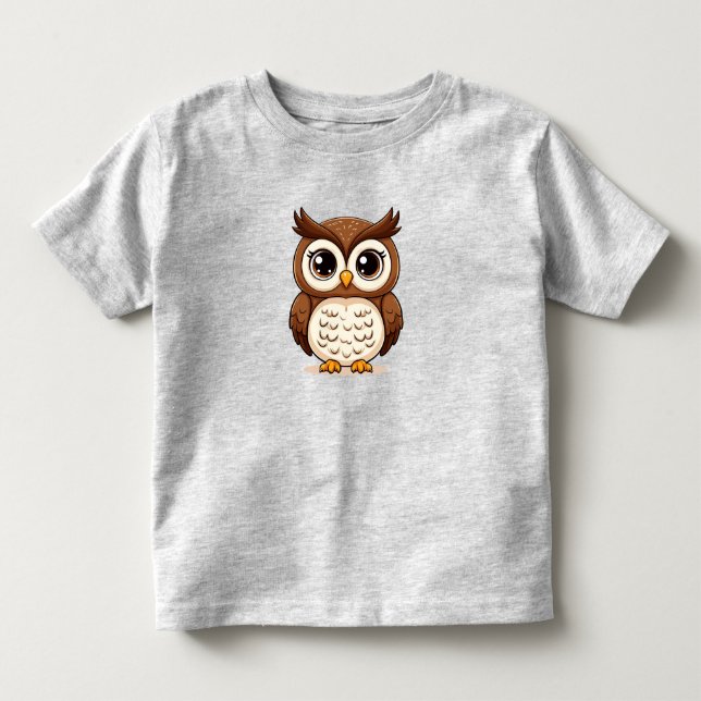 Bedårande serieuggla med stora ögon t shirt (Framsida)