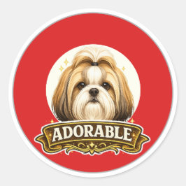Bedårande Shih Tzu Hund Vintage Märke