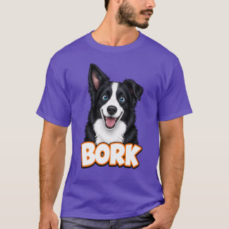 Bedårande skällande border collie t shirt