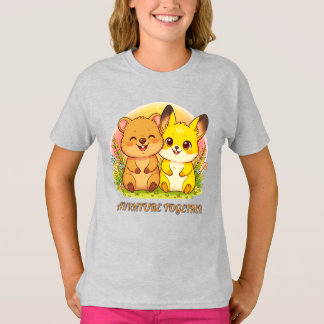 Bedårande Skogsdjursvänner Kawaii T Shirt