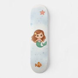 Bedårande små sjöjungfrubarn mini skateboard bräda 18,5 cm