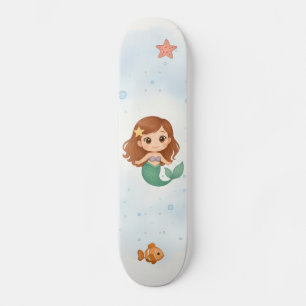 Bedårande små sjöjungfrubarn mini skateboard bräda 18,5 cm