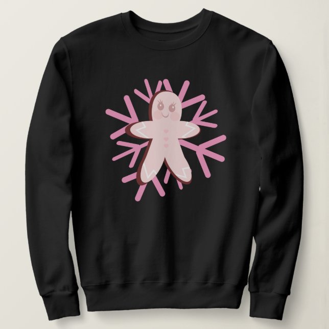 Bedårande Snöflinga Jul Gingerbread Vinter T Shirt (Design framsida)