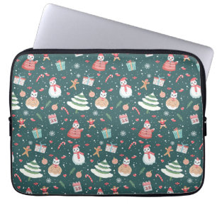 Bedårande Snöman Julmönster Laptop Fodral