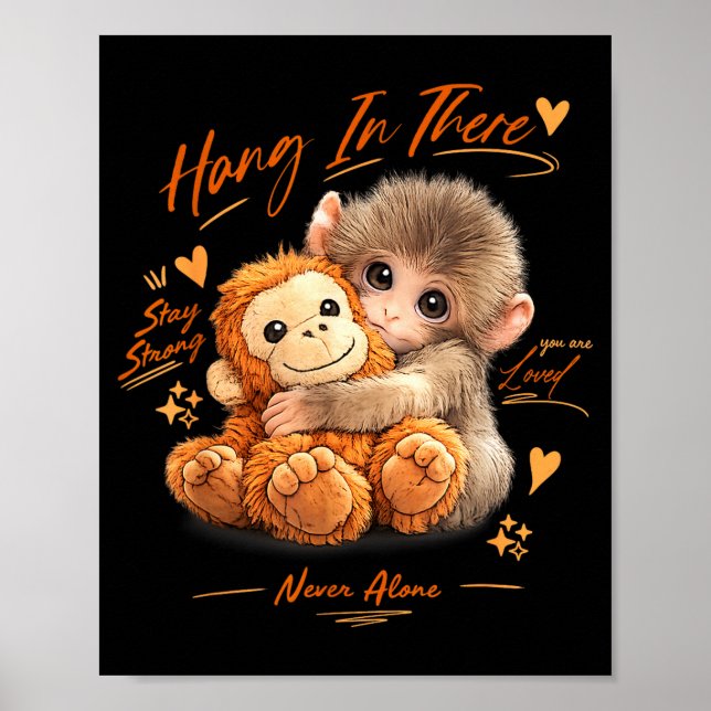 Bedårande söt baby ap stansar män kvinnor barn Ado Poster (Framsidan)