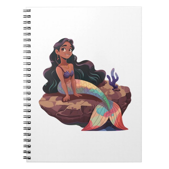 Bedårande Söt Elegant Havsjungfru Anteckningsbok (Framsidan)