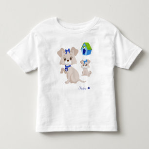 Bedårande söt mammapos med valp t shirt