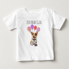 Bedårande Söt Oumbärlig Rosa Corgi Födelsedagsflic T Shirt
