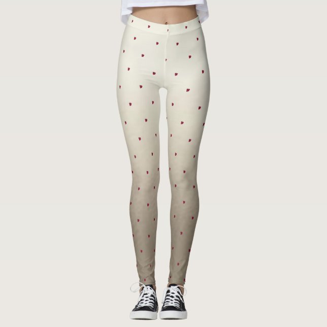 Bedårande söt, röd nyckelpiga, lysande leggings (Framsida)