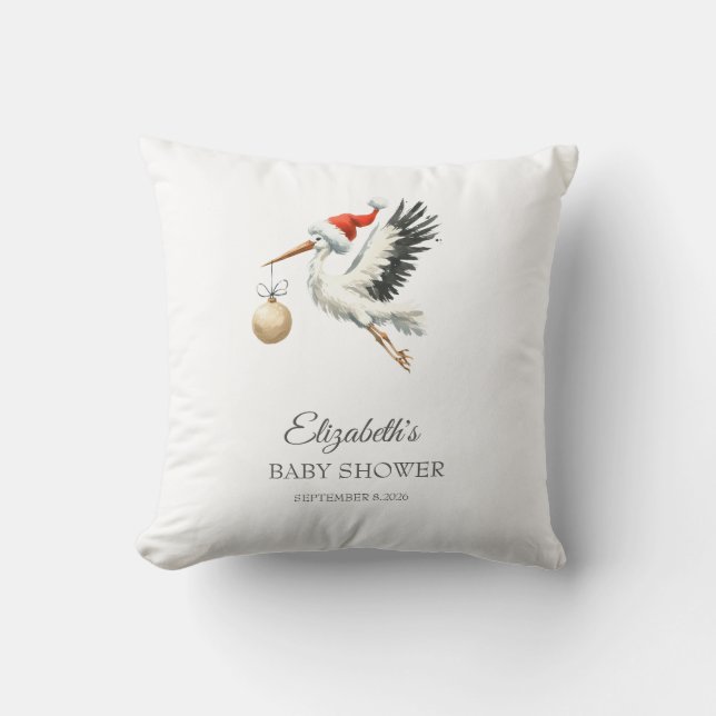 Bedårande söt semesterstork kudde (Framsida)