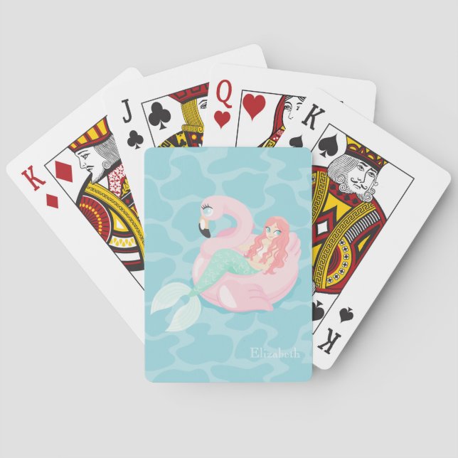 Bedårande söt sjöjungfru, hav casinokort (Baksidan)