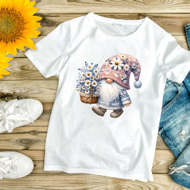 Bedårande Söt Tusenskönsblomma Tomte Kvinnors T Shirt