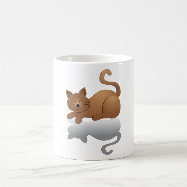Bedårande Sövande Kattunge Kaffemugg (Skapare uppladdad)