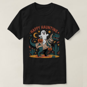 Bedårande spöke på mumie-dinosaurie – Rolig Hallow T Shirt